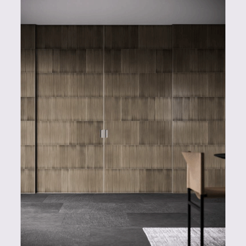 Stainless steel plate door